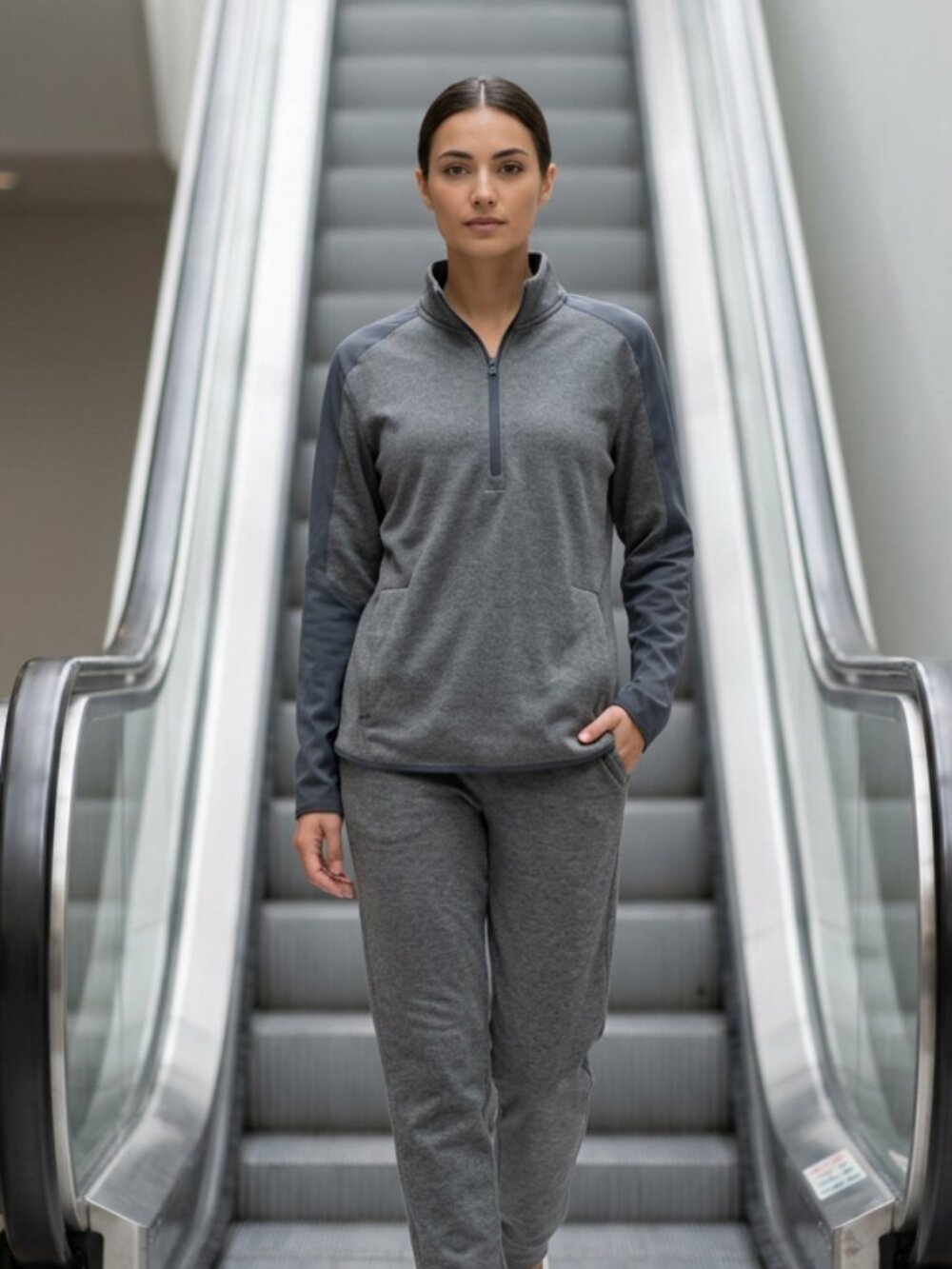 Under Armour Long Sleeve Gray Zip Up Jacket in Size XL